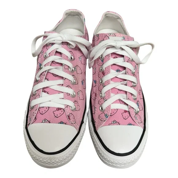 Converse Hello Kitty x Chuck Taylor All Star Ox 'Pink Kitty Pattern Low Tops 9.5 - Picture 6 of 15
